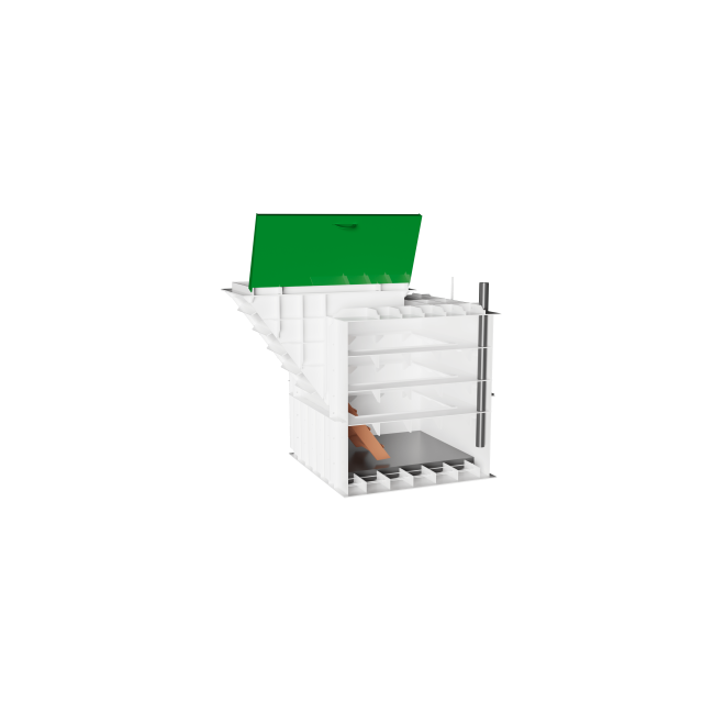 Пластиковый погреб Комфорт ПА-1000 2,28x2,08